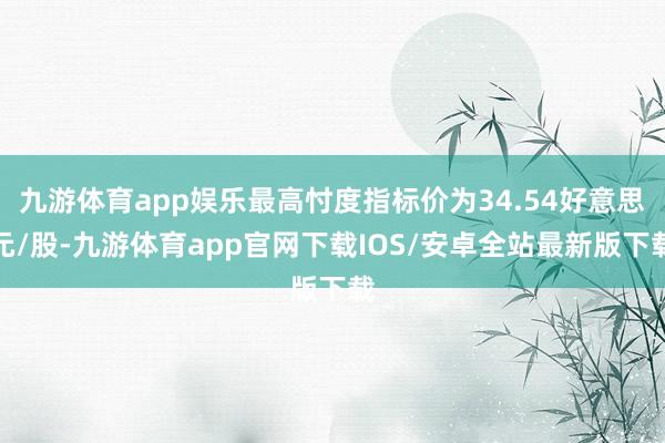 九游体育app娱乐最高忖度指标价为34.54好意思元/股-九游体育app官网下载IOS/安卓全站最新版下载