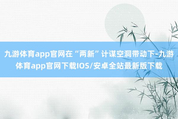 九游体育app官网在“两新”计谋空洞带动下-九游体育app官网下载IOS/安卓全站最新版下载