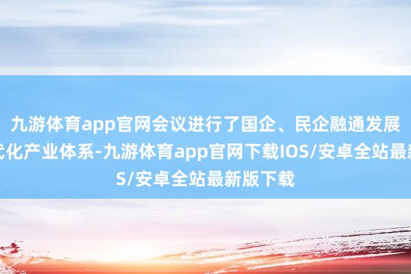 九游体育app官网会议进行了国企、民企融通发展修复当代化产业体系-九游体育app官网下载IOS/安卓全站最新版下载